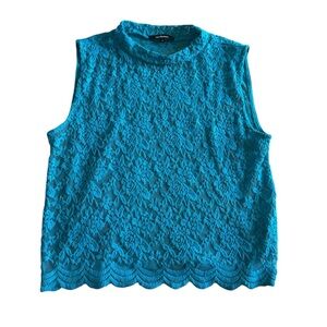 Blue lace tank top (F3)